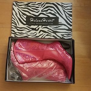 NIB Pink Sequins Cowgirl Boots 8